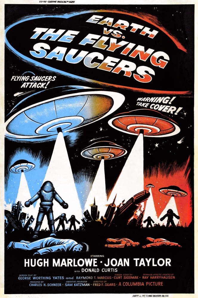 Earth Vs The Flying Saucers Canvas Art - (24 x 36)