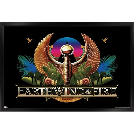 Earth Wind & Fire - Logo Wall Poster, 22.375" x 34", Framed