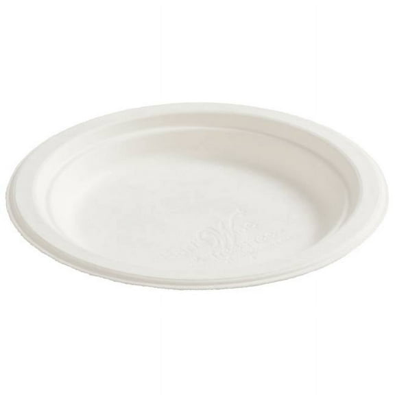 Earth Wise 6-inch Heavy Weight Bagasse Desert Plates 125 Per Pack
