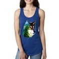 thumbnail image 1 of Earth Wolf Trees Mountains Nature Animal Lover Ladies Racerback Tank Top, Royal, X-Large, 1 of 3