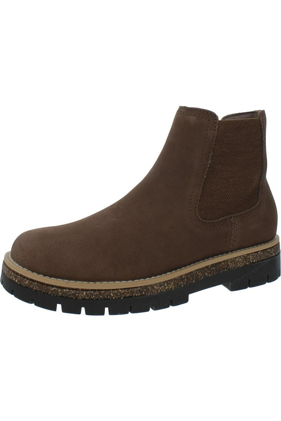 Womens Aydin Leather Round Toe Booties