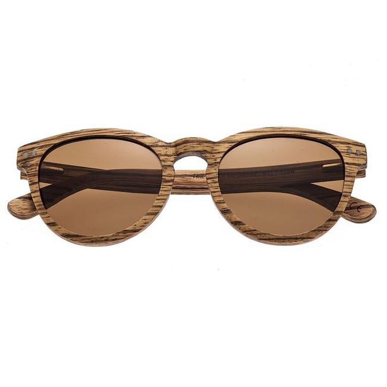 Polarized earth wooden sunglasses Earth Wood Imperial Unisex Sunglasses Khaki/Tan Frame Brown  main image 3
