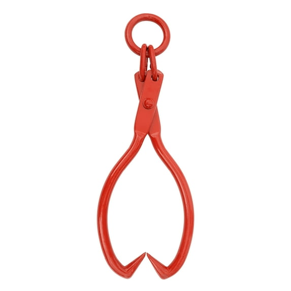Earth Worth 25-inch Steel Skidding Tongs with Ring for Connecting with Chain, Red