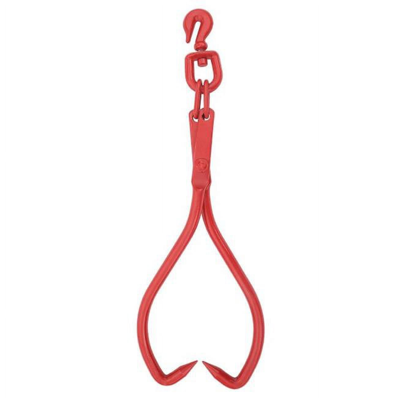 Red Painted Steel 17-inch Log Skidding Tongs