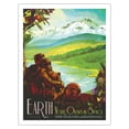 thumbnail image 1 of Earth - Your Oasis in Space - NASA Exoplanet Travel Poster - Fine Art Matte Paper Print (Unframed) 20x26in, 1 of 4