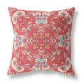 thumbnail image 1 of Earth and Heaven Indoor/Outdoor Fabric Pillow with Zip in Red Off White 18x18, 1 of 5