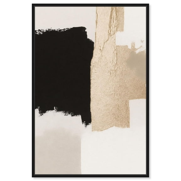 Earth and Ink II Canvas Neutral Wall Decor by Art Remedy, Black Frame, 10 x 15