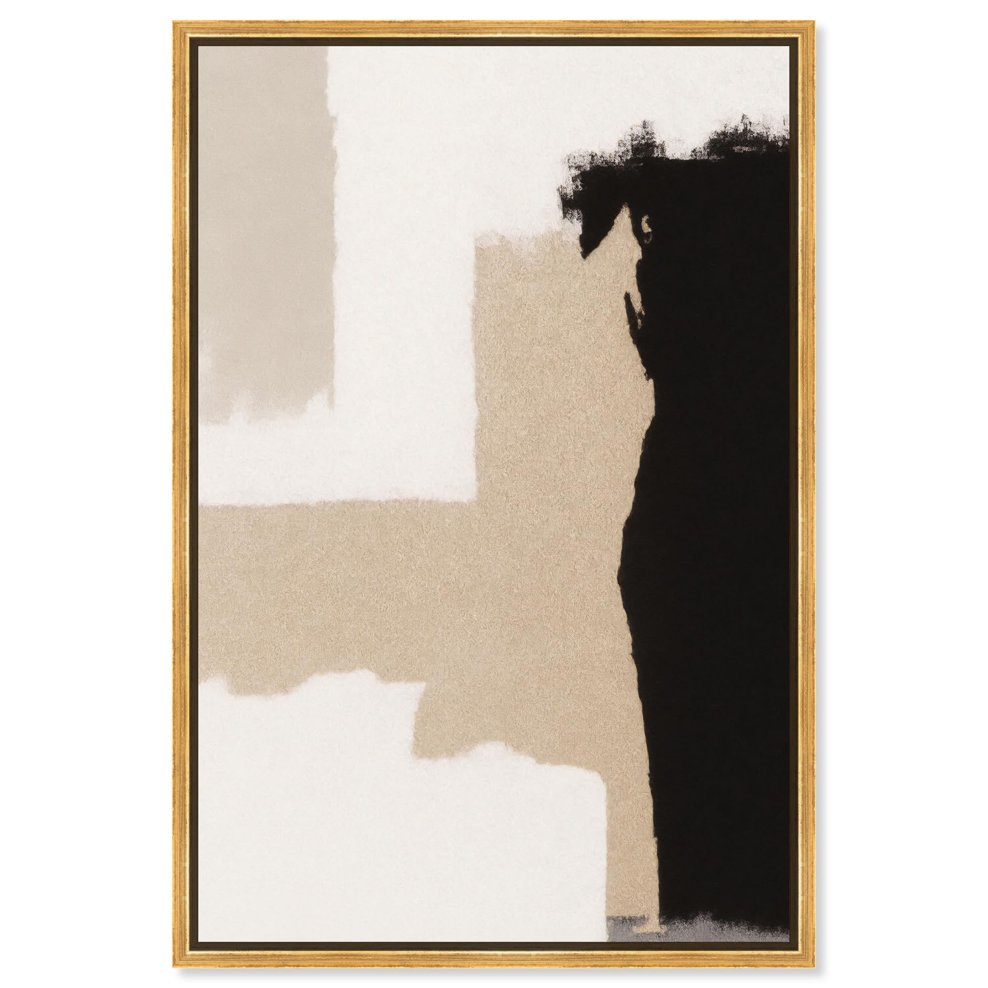 Earth and Ink III Canvas Neutral Wall Decor by Art Remedy, Gold Frame, 36 x 54