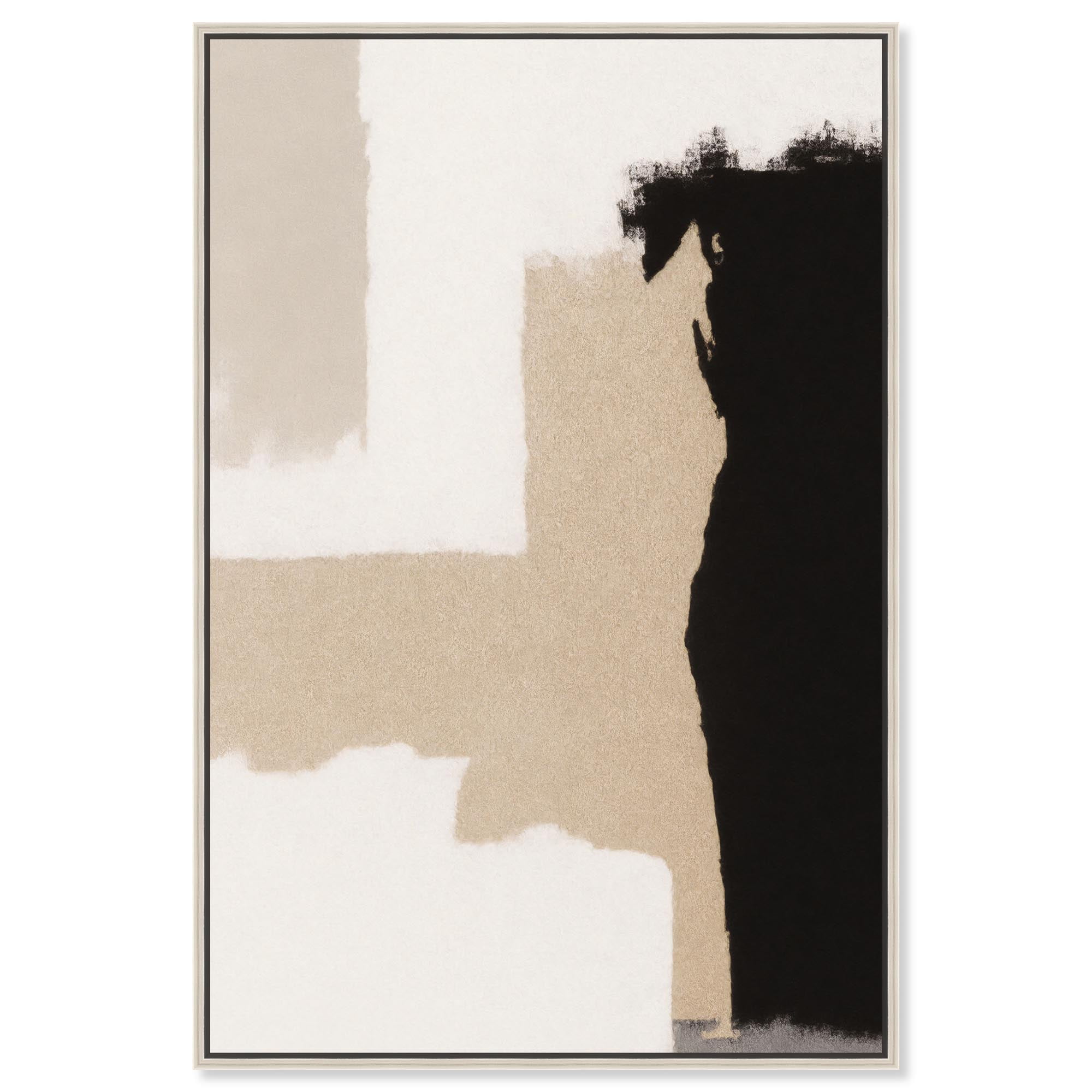 Earth and Ink III Canvas Neutral Wall Decor by Art Remedy, Silver Frame, 30 x 45