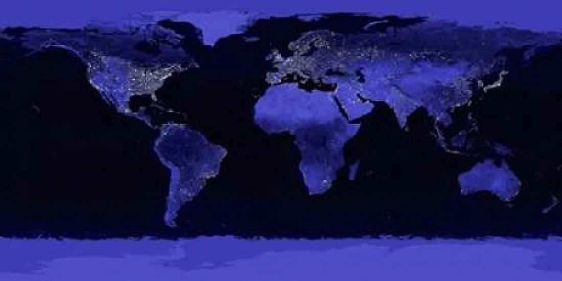Earth at Night Canvas Art - Nasa (10 x 20)