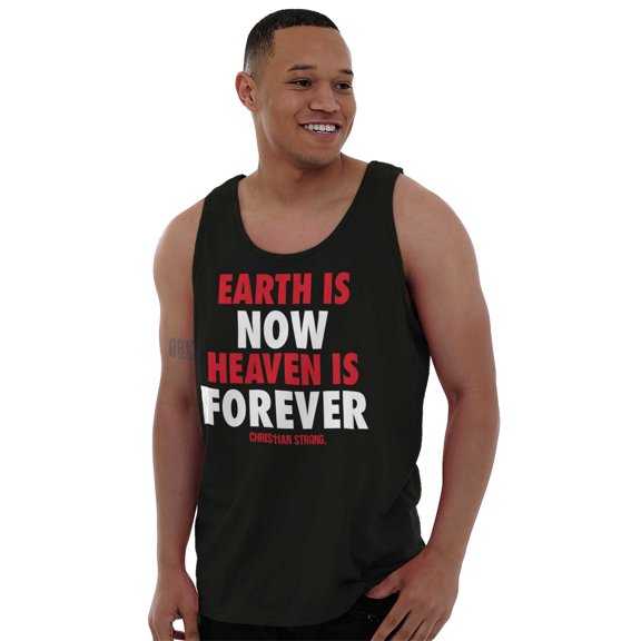 Earth is Now Heaven is Forever Plus Size Graphic Tank Top Brisco Brands 3X
