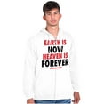 thumbnail image 1 of Earth is Now Heaven is Forever Unisex Fleece Graphic Zip Up Hoodie Brisco Brands 2X, 1 of 5