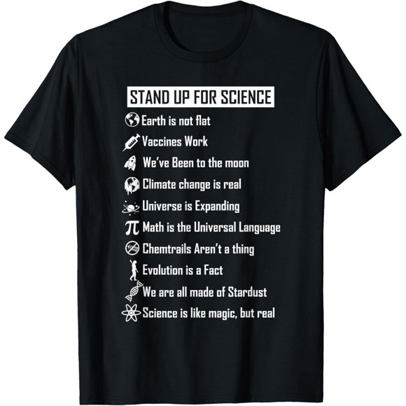 Earth is not flat Vaccines Work funny science gift for geek Funny Creative Graphic T-Shirt