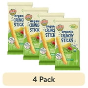(4 pack) Earth's Best Organic Stage 2 Baby Snack, Garden Veggie Teething Crunchy Sticks, 0.56 oz Bag