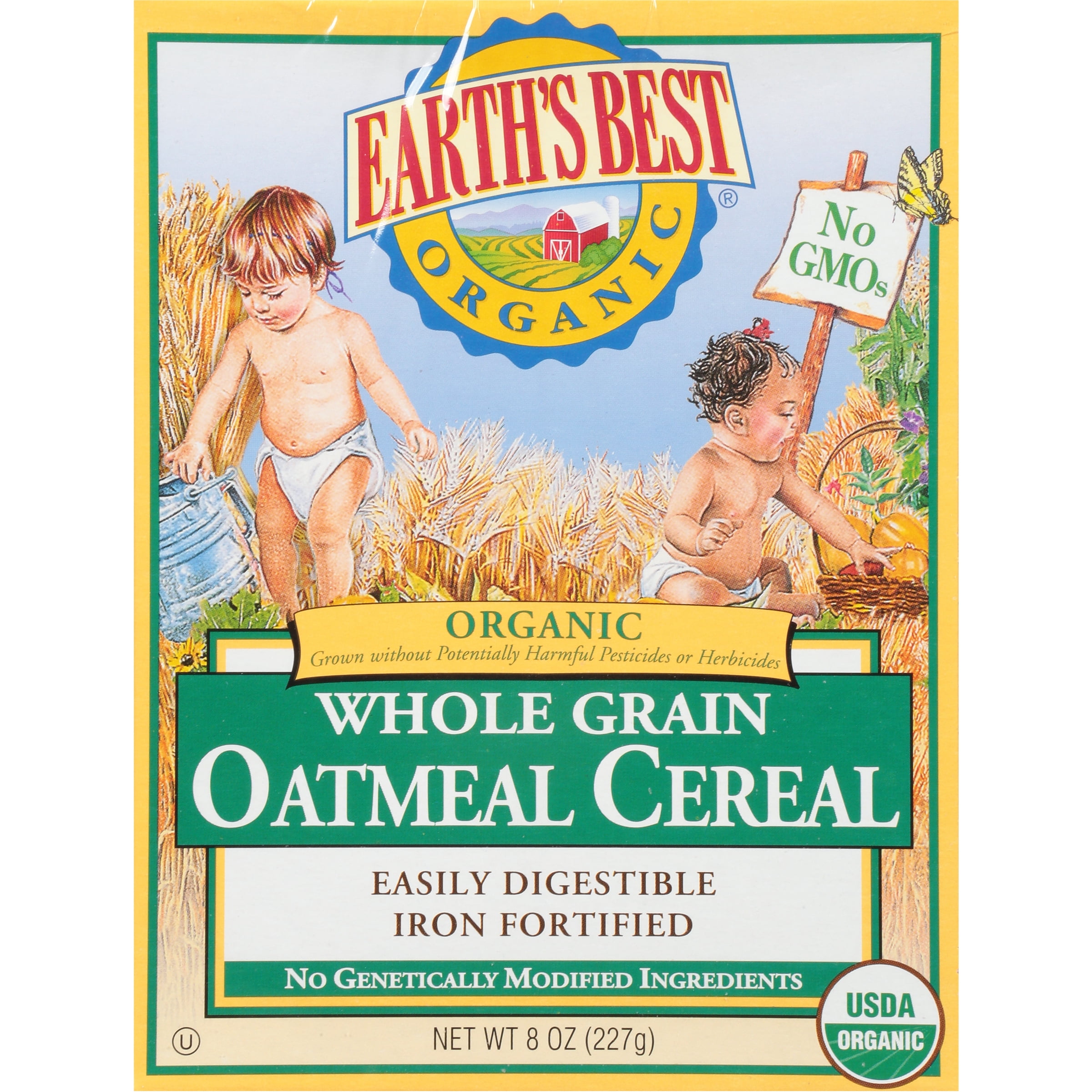 Earth's Best Organic Oatmeal Infant Baby Cereal, 8 oz Box