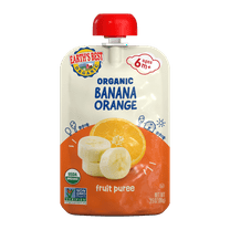Earth's Best Organic Stage 2 Baby Food, Banana Orange Fruit Puree, 3.5 oz Pouch