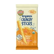 Earth's Best Organic Stage 2 Baby Snack, Cheddar Cheese Teething Crunchy Sticks, 0.56 oz Bag