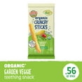 thumbnail image 1 of Earth's Best Organic Teething Crunchy Sticks Garden Veggie Puffed Baby Snack, 0.56 oz Bag, 1 of 14
