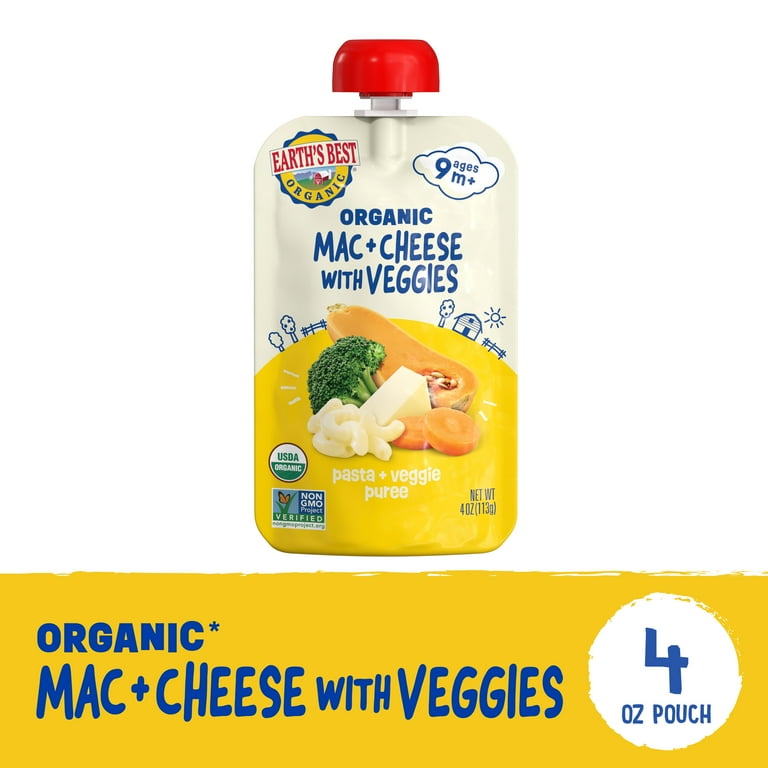 Earth's Best Organic Stage Baby Food, Mac Cheese with Veggies