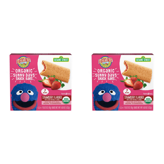 Earth's Best Organic Sunny Days Snack Bars - Strawberry, 7 ct pack of 2