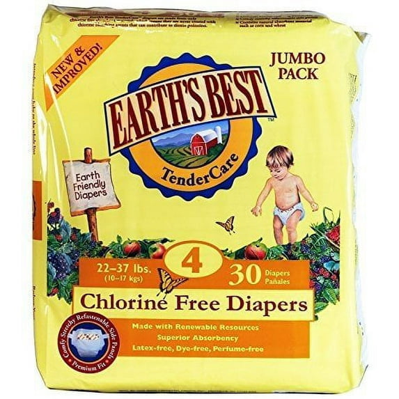 Earth's Best TenderCare Diapers Size 4 - 30 CT