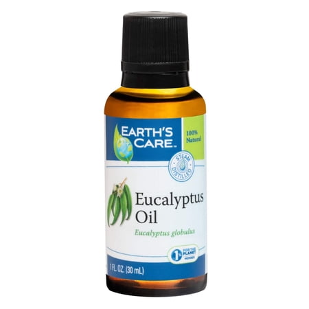Earth's Care Eucalyptus Essential Oil - 100% Pure, Steam Distilled - 1 Fl Oz