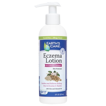 Earth's Care Colloidal Oatmeal Daily Eczema Lotion - Steroid-Free, Protective - 8 FZ