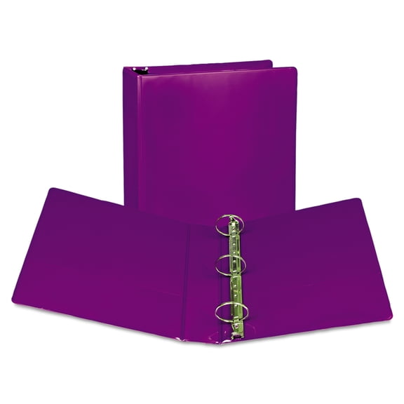 Earth's Choice Biobased Durable Fashion View Binder, 3 Rings, 2" Capacity, 11 X 8.5, Purple, 2/pack | Bundle of 5 Packs