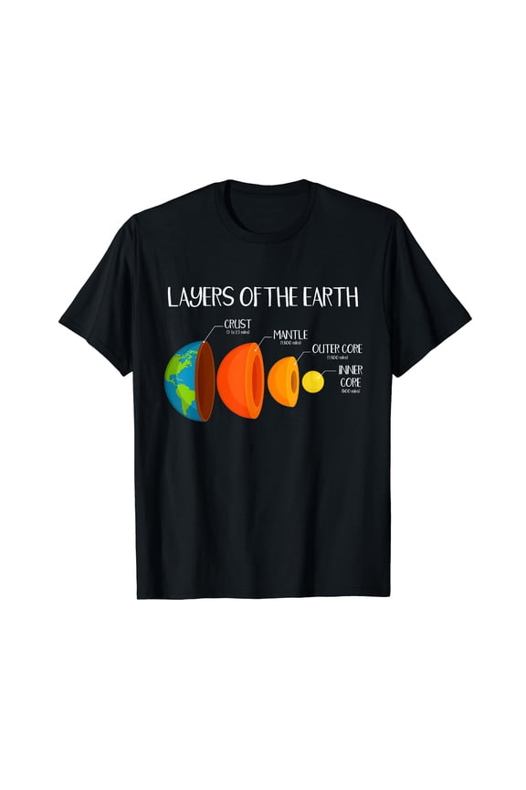 Earth's Crust Layers Of The Earth Geology Science Nerd Gift T-Shirt