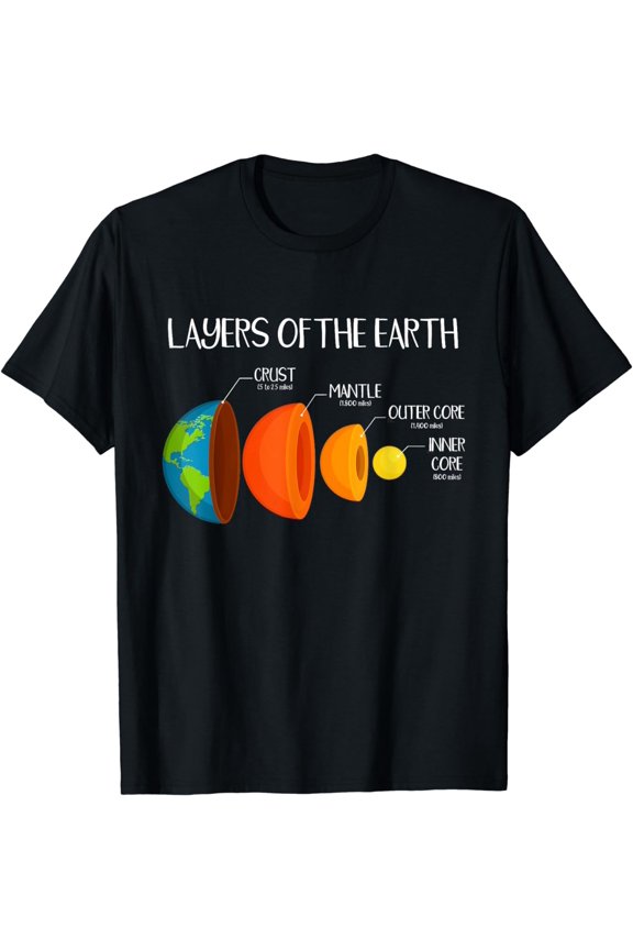 t-shirt Earth's Crust Layers Of The Earth Geology Science Nerd Gift T-Shirt mens t shirt,black,women,funny,misfits,men,journey