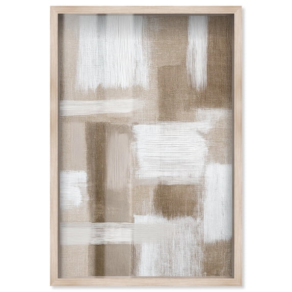 Earth's Embrace I Shadowbox Print Boho Wall Art by Art Remedy, Blonde Frame, 24 x 36