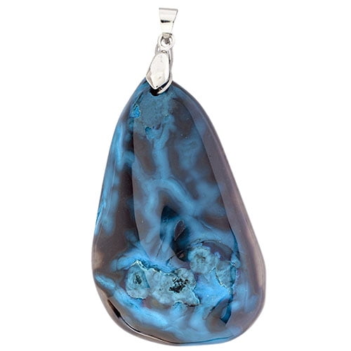 Earth's Jewel 50mm Teal Semi-Precious Agate Pendant