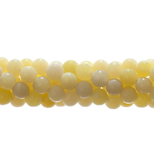 Earth's Jewel Semi-Precious 5mm Lemon Onyx Natural Round Strung Bead