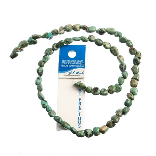 Earth's Jewel Semi-Precious 6-8mm Turquoise Natural 16" Nugget Strung Bead