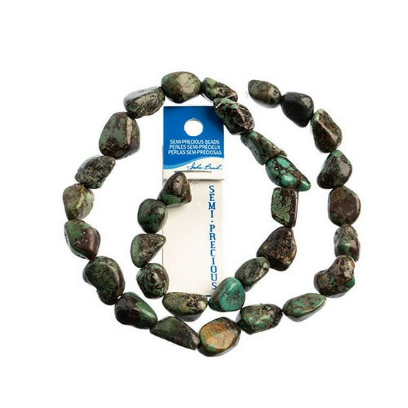 Earth's Jewel Semi-Precious 9-12mm Turquoise Natural 16" Nugget Strung Bead