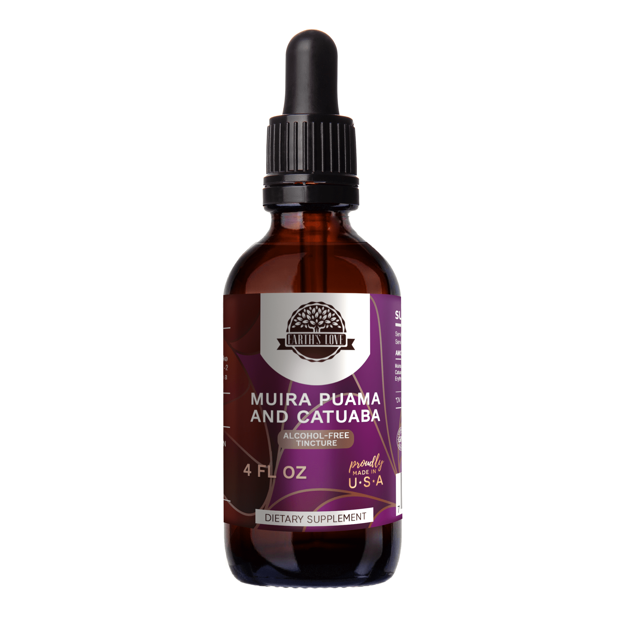 Earth's Love Muira Puama and Catuaba AlcoholFREE Herbal Extract