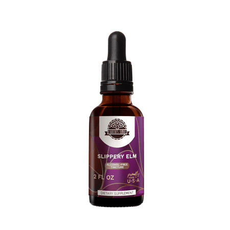 Earth's Love Slippery Elm Alcohol-FREE Herbal Extract Tincture, Super-Concentrated Responsibly farmed Slippery Elm (Ulmus Rubra) Dried Bark 2 oz