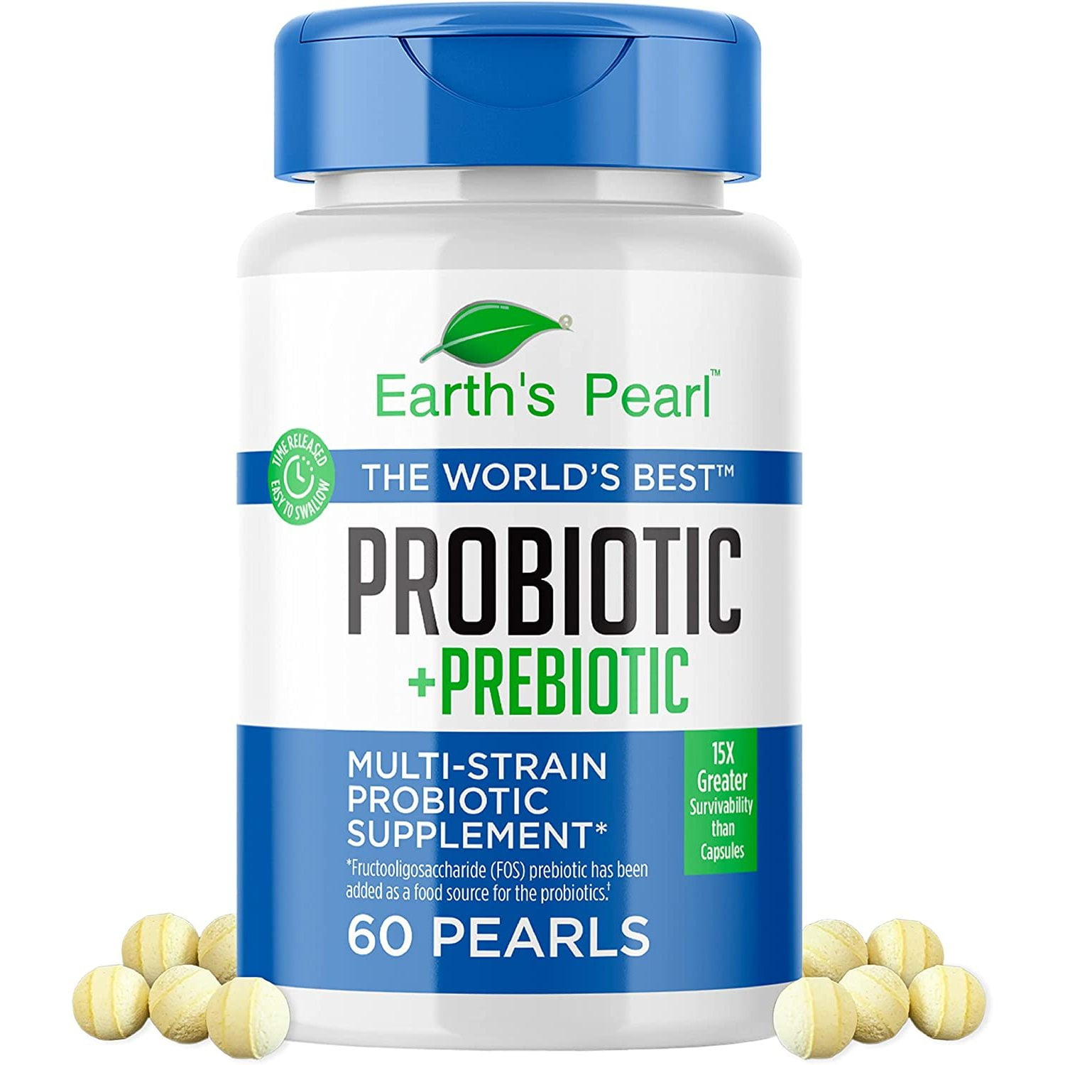 Earth's Pearl Prebiotics and Probiotics for Women and Men, Gut Health