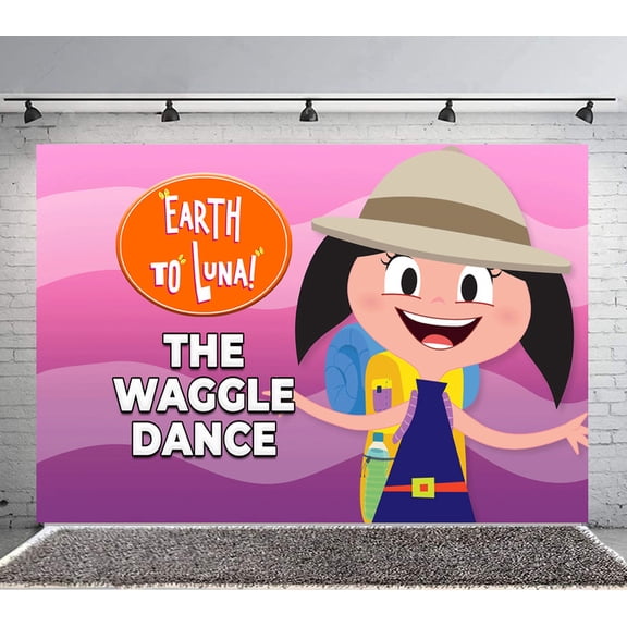 Earth to Luna Backdrop Banner Party Supplies Poster Movie Theme Background for Photography Birthday Decorations