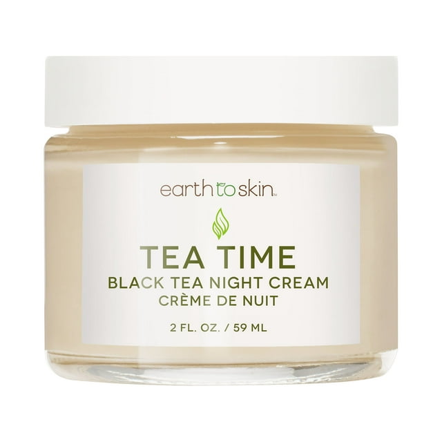 Earth to Skin Tea Time Black Night Cream, 2 fl oz