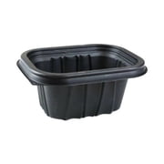 EarthChoice Entree2Go Takeout Container - 12 oz - 6 x 4 in. - Black - Plastic - Pack of 600