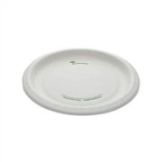 EarthChoice Pressware Compostable Dinnerware Plate, 10" Diameter, White, 300/Carton