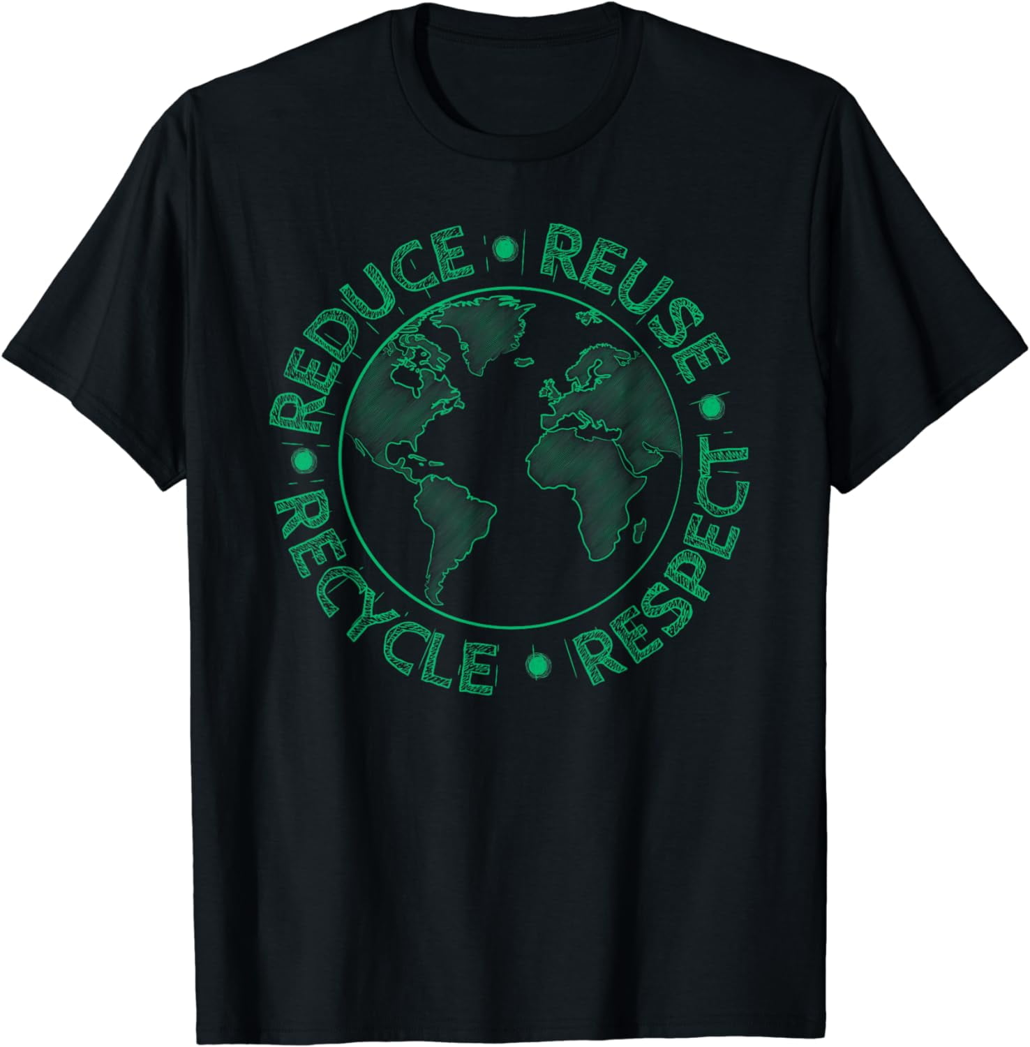 EarthDay Teacher Environment Reduce Reuse Recycle Respect T-Shirt ...