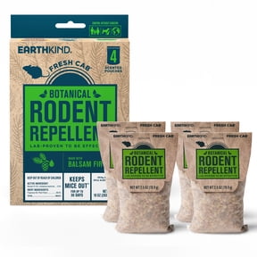 EarthKind Fresh Cab Rodent Repellent - Botanical Pest Control for Indoor Use - Safe for Kids & Pets When Used As Directed - Made with Plant Fibers, Essential Oil & Fragrance - New Packaging - 4-Pack