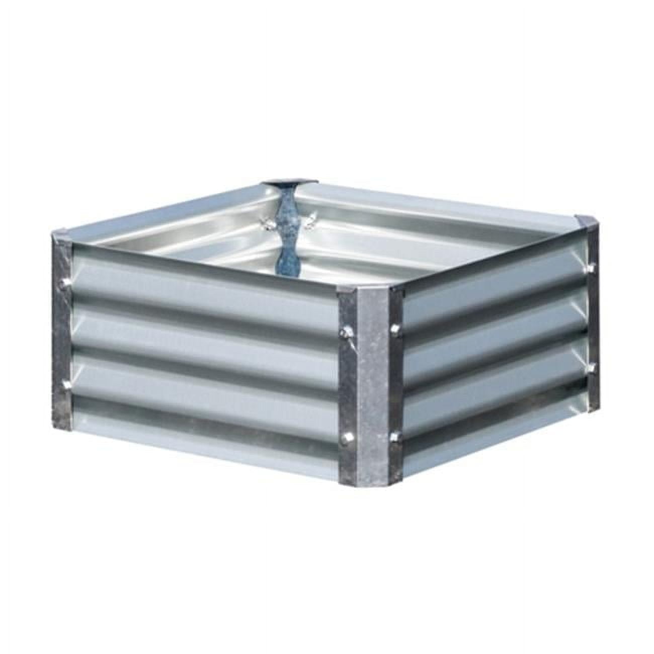 Galvanized Steel 22" Square Low Raised Garden Bed