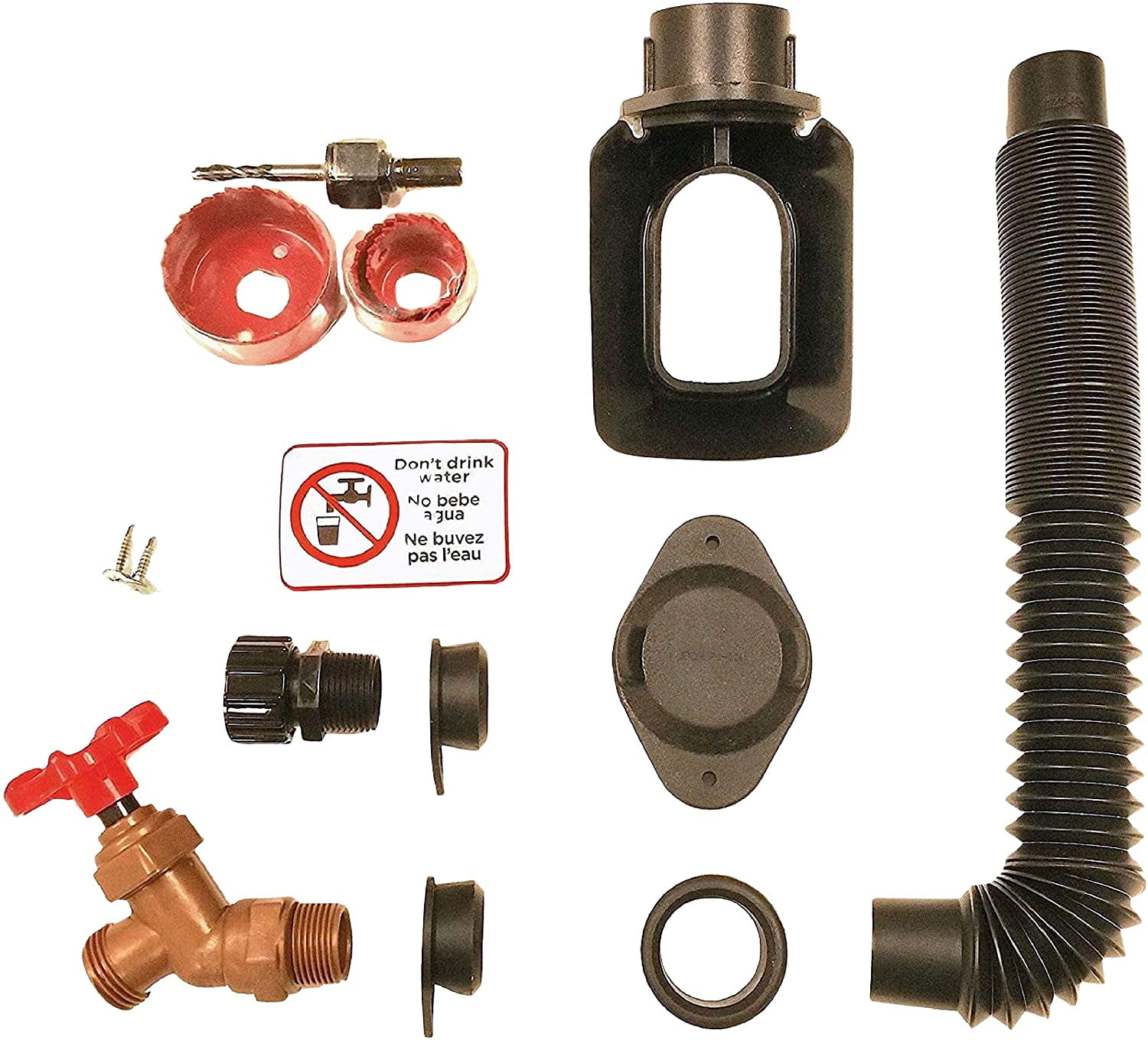 EarthMinded Rain Barrel Diverter & Parts Kit 3x4 Inch Downspouts