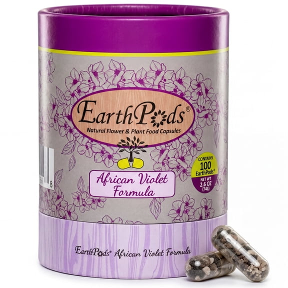 EarthPods African Violet Plant Food Capsules (100 Organic Fertilizer Spikes)