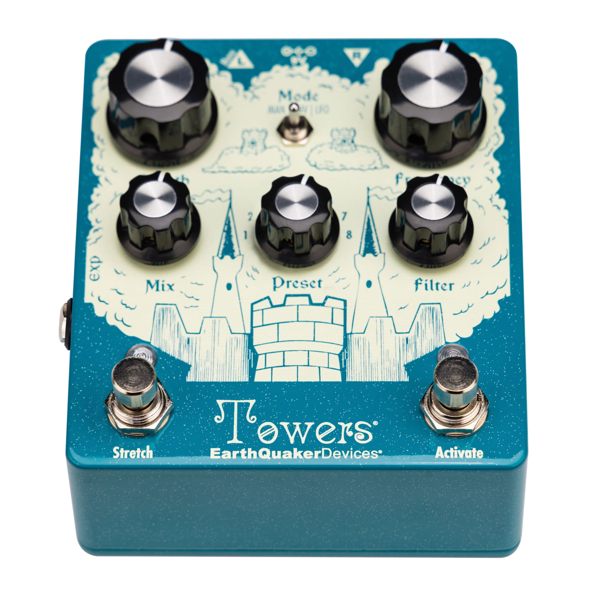 EarthQuaker Towers Soundscape Generator Stereo Reverb Pedal with Resonant Filter and Stretch Function