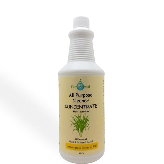 EarthSential Lemongrass Plant-Based All Purpose Household Cleaner Concentrate 32 oz (Makes 64 16 oz Bottles)