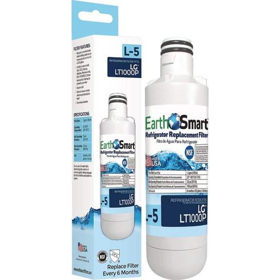 EarthSmart L-5 Icemaker & Refrigerator Water Filter Cartridge - Pack of 6